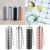 Tents and Shelters Moisture Proof Weekly Pills Organizers Stackable Aluminum Alloy Travel 7 Day Box Large Compartment to Hold E56D 230815