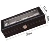 Jewelry Boxes 6-bit black pu watch box Clamshell display watch storage box 230816
