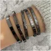 Manschette europäisches und amerikanisches Mode Armband Set weiblicher Öffnung Arrow Liebe Diamond Punklegierung Sier Gold Black Metal Color Schmuck DRO DHSHC