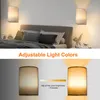 Wandlamp 2Packs Dimable Light Retro Fabric Shade LED met afstandsbediening 3 kleuren voor slaapkamer woonkamer