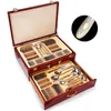 Dinnerware Sets Tableware Set Of 72 Pieces Gold-plated Stainless Steel Knife Fork Spoon Gift Box Wooden