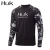 Chemises extérieures HUK Gear Fishing Shirts Hommes à manches longues Sweet-shirt UV Outdoor Protection UV Vêtements de pêche respirant Camisa Pesca 230817