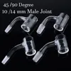 Nails For Smoking Accessories Fully Weld Seamless Quartz Banger Beveled Edge 10 14 mm Male Joint 45 90 Degree Bangers Nail 2mm Thick Glass Bongs