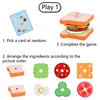 Sportspeelgoed Montessori doet alsof eten bij elkaar past bij houten simulatie hamburg diy kleuren vorm sensory bord game educatief 230816
