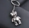 Metal Bear Keychains Alloy Animal Teddy Nyckelkedja för tjej Key Rings Kvinnor Handväska Charm Tillbehör