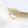 Clusterringe Zorcvens einfache 2mm Frau Herren Paar Gold Farbe Edelstahl Ring Matt Finger Schmuck für männliche Bänder Geschenk Drop Deli Dhxmj