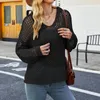 Séteres de mujer Sweater encapuchado Sweater Women Camiseta Cami Cami Cami Cami Top Estilo casual Traje de vacaciones de manga larga