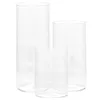 Ljusstakar Glass Cup Hushållens nyanser Jar Ljus Vindtäta skyddare Cylinder Ljusstakare Pelare