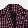 Women's Suits EOS2023 Fall Winter Arrival Personality Sweet Cool Clash Tweed Tartan Blazer Top Brand