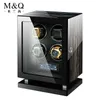 Смотреть Winders Mechanical Automatic Watch Winder Luxury Finger -Отпечатка отпечатка пальцев Wood Watch Safe Box Touch Control и интерьерные часы для подсветки 230816