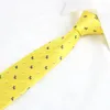 Laço amarra moda de 6 cm para homens empresários amarelos ma xícaras de casca de animal usa diariamente vestido casual de camisa de camisa presente por atacado