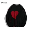 Мужские свитера Harajuku Heart Sweater Мужчины с длинным рукавом.