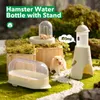 Pequeño animal suministra la botella de agua de hámster de Mewoofun con espacio de escondite de soporte 150 ml de solución conveniente y cómoda para hámsters enanos Gerbil 230816