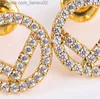 Stud Classic Hoops Stud Diamond Earrings Designers Earring Luxury Designer Jewelry Womens Circle Letter F Studs Love Bracelets Loop Wedding Gifts Z230817