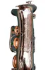 Yüksek kaliteli klasik Mark Model Alto Eb Tune Saksafon Nikel Kaplama E Düz saksafon, kasa ağızlık sazlık kayışları profesyonel