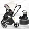 Strollers# High Landscape Baby Stroller 3 In 1 luxe kinderwagen