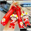 Schlüsselanhänger Lanyards Großhandel Mode Keychain Schlüsselkette Schnallen Liebhaber Auto handgefertigt Männer Frauen Taschen Traman Cartoon Puppe Anhänger Acce dhiqf