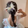 Hair Accessories Pink Butterfly Feather Children's Decoration 2023 Three-Dimensional Clips Girls Travel Fashion Ornament