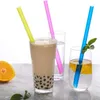 Disposable Cups Straws 100pcs Plastic MilkTea Milkshake Drinking Straw For Wedding Party Supplies Bar Accessories