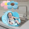 Banyo Küvetler Koltuklar Bebek Duş Çiçekli Yenidoğan Küvet Katlanabilir Lotus Pad Cilt Banyo Bebek Duş Ped Z230817