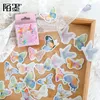 Other Decorative Stickers 10sets 0Pcs Retro Colored Butterfly Boxed Deco Scrapbooking Diy Label Diary Stationery Album Phone Journal Planner 230816