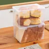 プレートパン収納ボックスプラスチック容器冷蔵庫ケーストースト専用ポータブル透明ケーキホルダー