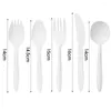 Einweg -Tischgeschirr Party Maisgabel Löffel Set Geburtstagsgeschirr natürliche Hochzeit 50/20/20 PCS Kuchen für Messer Utensildessert