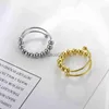 Band Rings Skyrim Stainless Steel Rotate Beads Anxiety Rings Adjustable Stress Relief Fidget Rings For Women Men 2022 Fashion Jewelry Gift J230817