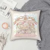 Caisse d'oreiller pastel cirque carrousel carré boîtier polyester lin lin velours imprimé décor jet couvercle coussin de maison 45x45 hkd230817