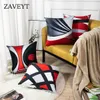 Kussensloop Zaveyt Hot Sale Eenvoudige geometrische abstractie omslag voor bank Home worp kussen kussen decoratieve polyester print 45x45 hkd230817