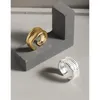 Anéis de cluster Cool e nicho design personalizado versátil geométrico anel de faixa 925 fêmea de prata esterlina