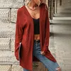 Women's Hoodies Autumn And Winter European American Fashion Red Long Sleeved Cable Knit Cardigan For Women Womens