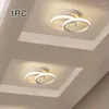 Luci del soffitto Canno cucina soggiorno a due cerchi premurosi a LED LED LIGHT MIMMALIST ALLUMINIO DEI BEDE CAMERA DELLA CAMERA DELLE