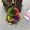 Keychains Cute Fluff Keychain Rex Fur Key-Ring Woman's Fashion Bag Pendant Car-Accessories Fluffy Toy