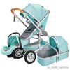 Poussettes # poussette bébé 3 en 1 avec siège d'auto Luxury Multifonctionnel chariot bleu pliant bébé poussette
