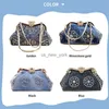 Hobo Femed Denim Sac Fashion Bling Bling Women's Sac Diamond Sac à main en haine