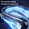 Other Home Garden 10000mAh Neck Fan USB Portable Air Conditioner Fans Neckband Air Cooler Summer Mini Bladeless Electric Fan for Outdoor Sports 230817