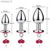 Brinquedos anais novas cadeia de tração sino plug plug plug metal contas anal cristal ânus expansor de miçangas eróticas brinquedos sexuais plug plug for women gay bdsm hkd230816