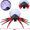 Other Event Party Supplies 8 Ft Halloween Inflatables Giant Red Spider Build-in Swirling LED Lights Blow up Party Decorations for Outdoor Garden Yard Lawn 230816