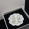 Boucles d'oreilles en argent designer pour femmes lettres de plate-forme d'oreilles en or boucles d'oreilles dorées