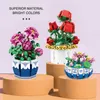 كتل بوتقان لبناء الزهور لبنات DIY مجمعة النبات بونساي المفروشات المنزل روز الأوركيد نموذج الطوب الطوب هدية لعبة الأطفال R230817