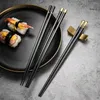 Chopstäbchen Japanische El Restaurant für Home Spülmaschine Safer Essschichtlegier -Legierungs -Sushi -Küche Tool