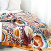 Blankets Nordic throw blanket cotton gauze boho sofa towel summer air conditioning blanket for beds Ethnic Leisure bedspread soft sheets 230816