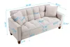 البيع الساخن الأريكة الصلبة سهلة التجميع 2 مقاعد الأثاث تنفس أريكة أريكة براز ، بيج