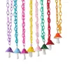 Anhänger Halsketten süße farbenfrohe Pilz Halskette für Frauen Plastikkette Chokers Persönlichkeit Großhandel Schmuckzubehör