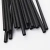 Disposable Cups Straws 500Pcs Plastic Black For Bar Wedding Party Supplies Bendable Cocktail Drinking Kitchen Accessories