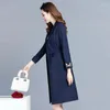 Kadın Trençkotları Lady's Windbreaker Uzun Ceket Kadın 2023 Bahar Sonbahar Ceket İnce Moda Atmosfer Dış Giyim Trend Palto Üstleri