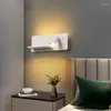 Wall Lamp Usb Charging Lamps For Bedroom Bedside El Modern Sconce Lights Fixture Rotate Reading Spotlight Wireless Charge Led Deco