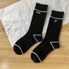 Socks & Hosiery Designer Solid Color Stockings Ladies Letter Black and White Line Fashion mid-calf socks INS Casual Simple Couple NAFI