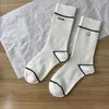 Socks & Hosiery Designer Solid Color Stockings Ladies Letter Black and White Line Fashion mid-calf socks INS Casual Simple Couple NAFI